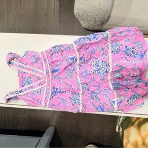 Lilly Pulitzer Pink and Blue Patterned Dress